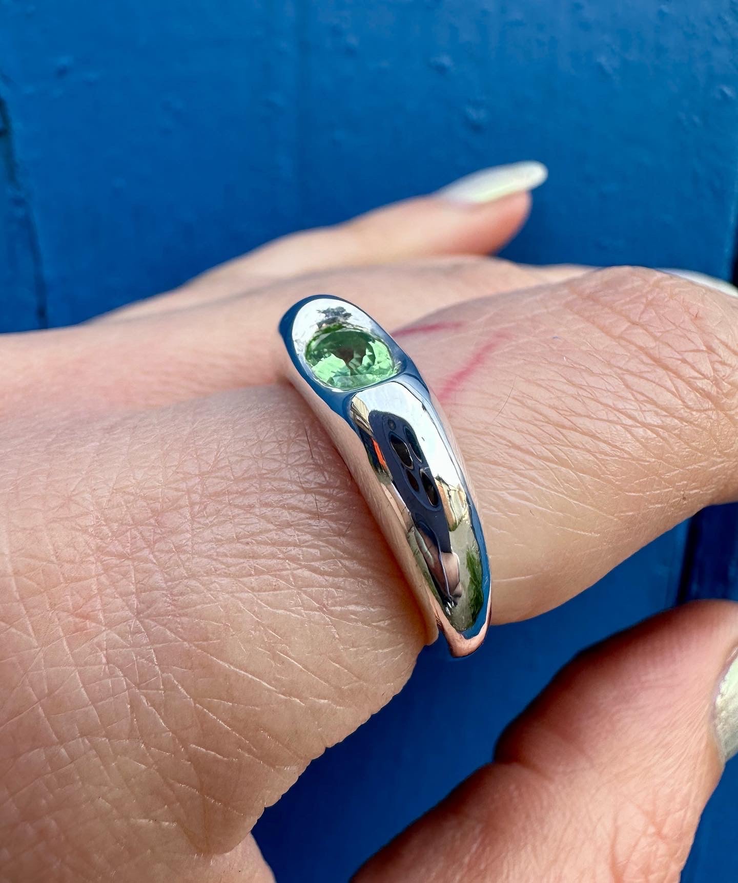 Orbed Tsavorite - silver