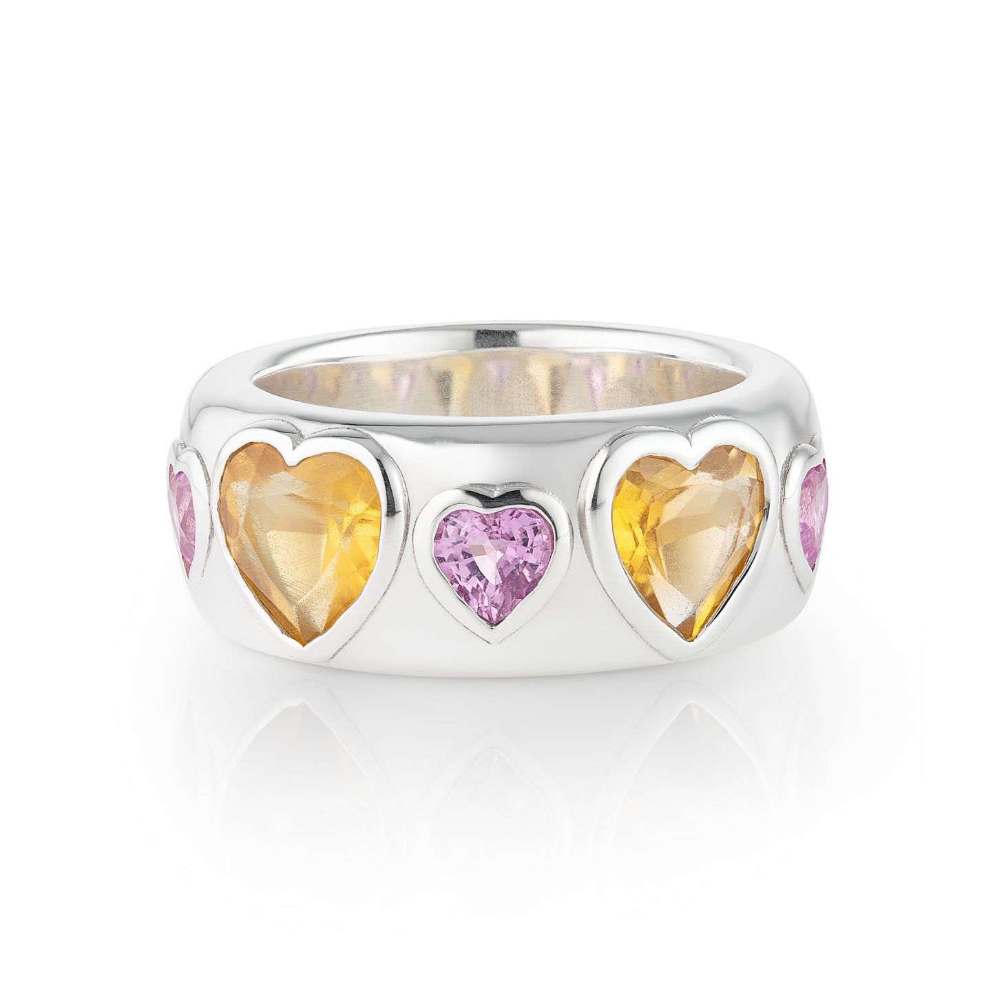 Heart Band -Citrine & Pink Tourmaline